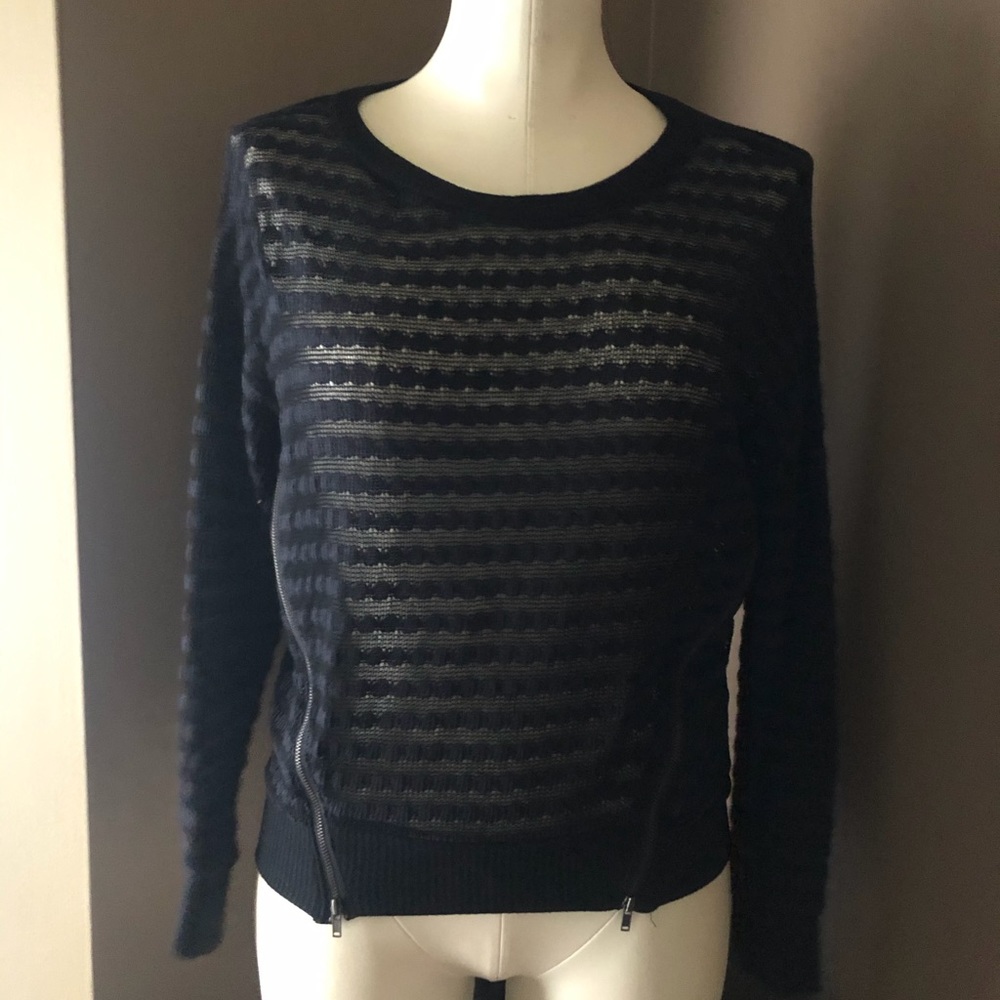 Agaci Black Sweater w/zipper on the side NWT